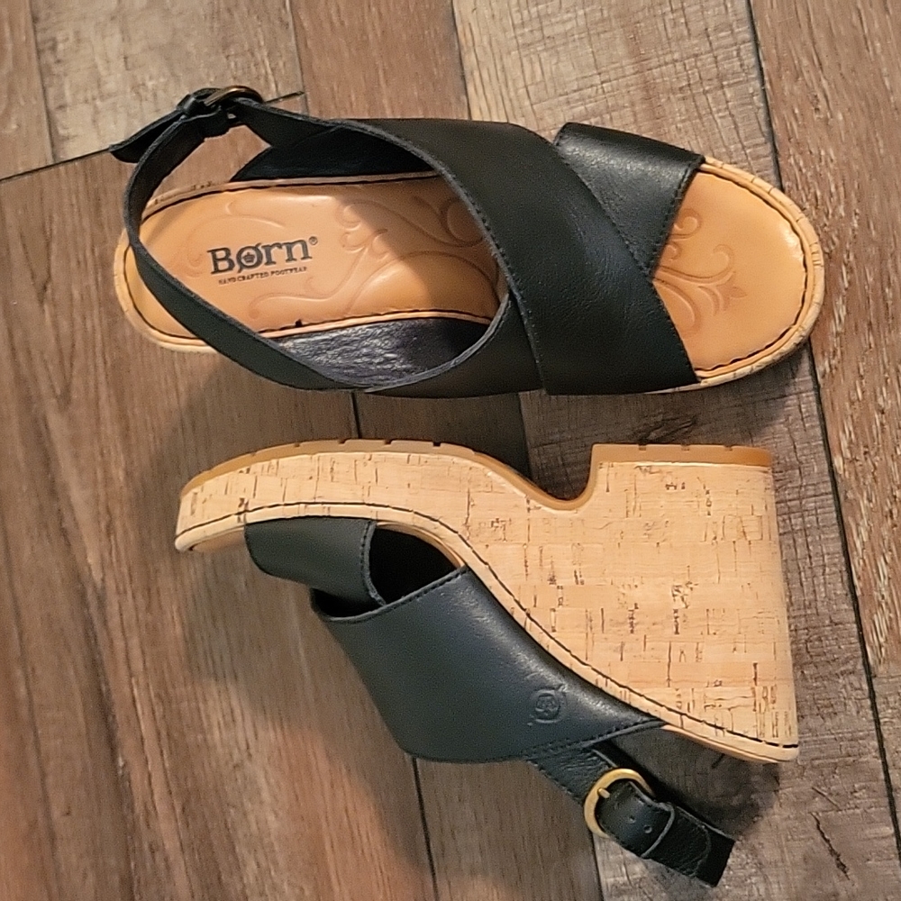 Born Criss Cross Cork Wedge